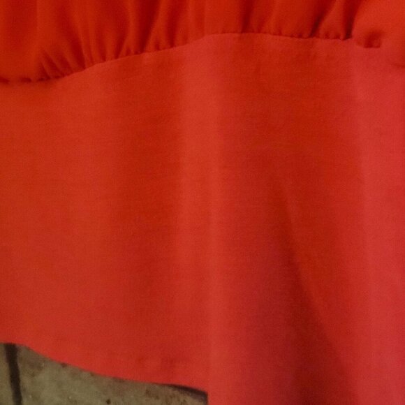 Coral Dolman Sleeved Blouse with Set on Waist - Size M - Picture 5 of 7